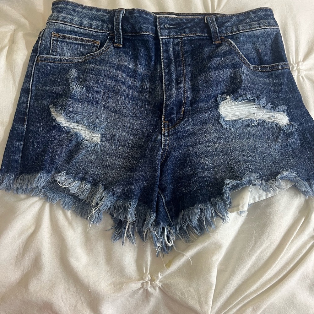 Just USA Blue Distressed Jean Shorts